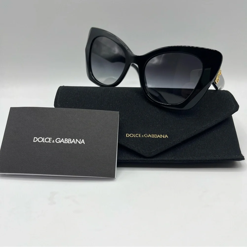 Dolce & Gabbana Women’s Cat Eye Sunglasses DG4405 Black - Picture 2 of 9